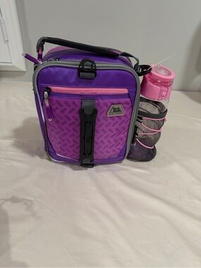 Kids Purple Lunch Bag with Pink Accents